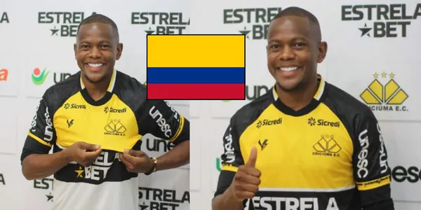 Yerson Candelo en su paso por el Criciúma Esporte Clube de Brasil