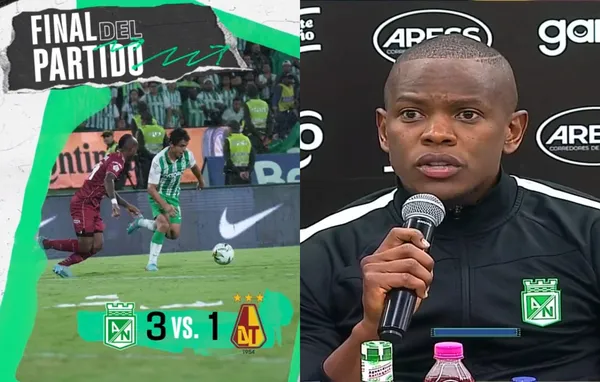 Yerson Candelo fue una de las figuras de Atlético Nacional contra el Deportes Tolima.