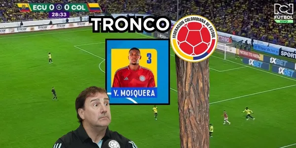 Yerson Mosquera en la Selección Colombia arrugó contra la Selección Ecuador.