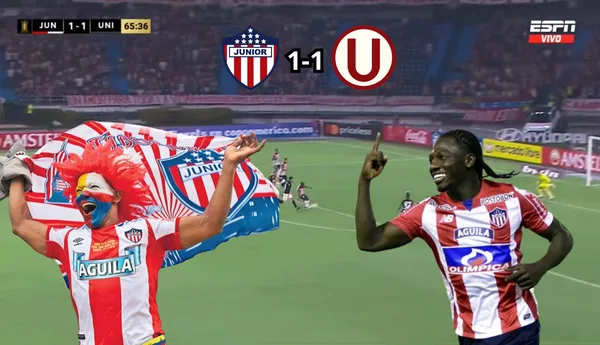 Yimmi Chará jugando Copa Libertadores ante Universitario. FOTO: ESPN