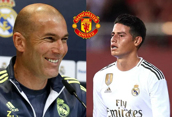 Zinedine Zidane habló con Florentino Pérez sobre una propuesta para el Manchester United que agilitaría el proceso de salida de James Rodríguez del Real Madrid