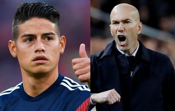 Zinedine Zidane recibió una noticia que no le agradó en absoluto y se trata de James Rodríguez ¿Qué le contaron al DT francés?