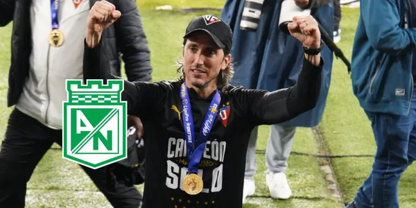 Zubeldía le respondió a Atlético Nacional. Foto tomada de Primicias y logo de Wikipedia.