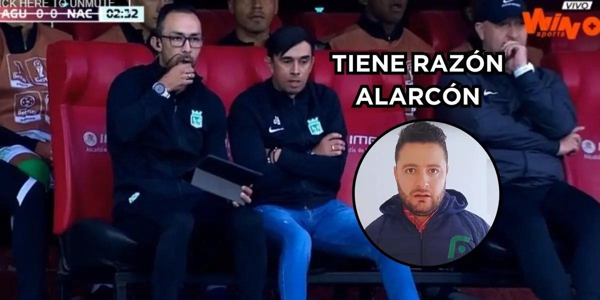 Alarcón habló sobre Bodmer. (Foto tomada de captura de pantalla de Win Sports y de YouTube El Futbolero Colombia)