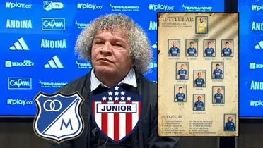 Alberto Gamero en rueda de prensa de Millonarios FC