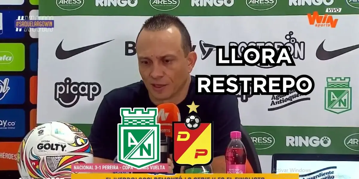 Alejandro Restrepo reaccionó tras ser eliminado por Atlético Nacional. 