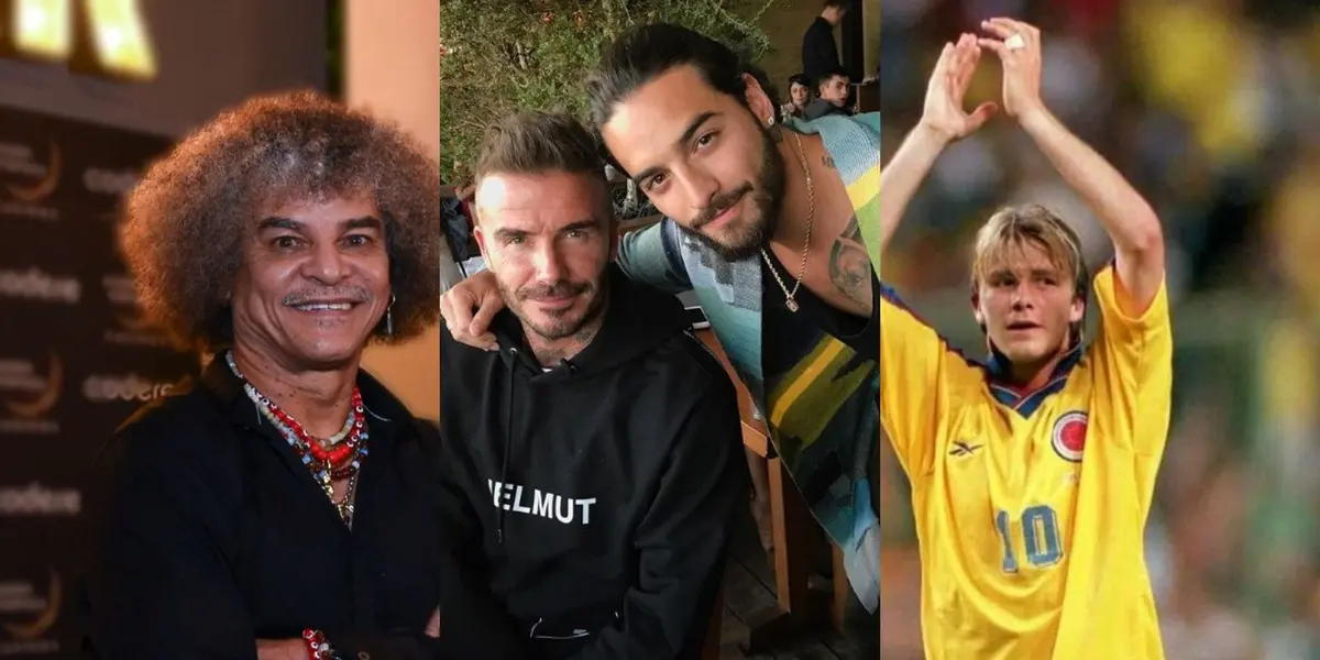 David Beckham admira a Carlos Valderrama y el inglés se dejó ver en una actividad con Maluma.