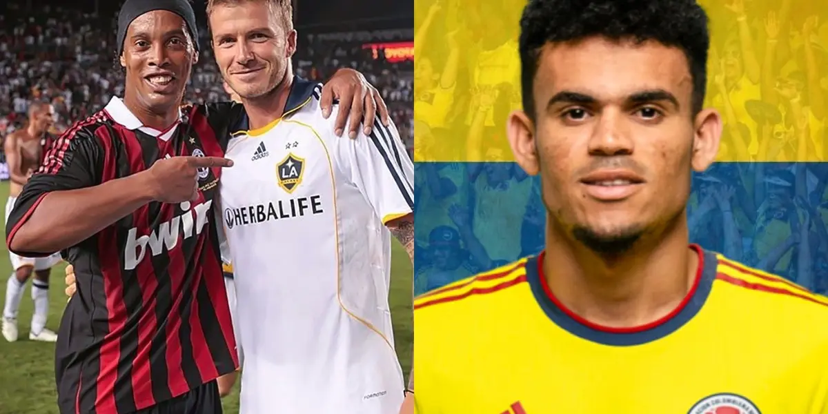 David Beckham y Ronaldinho respetan a un jugador colombiano que no es Luis Díaz.