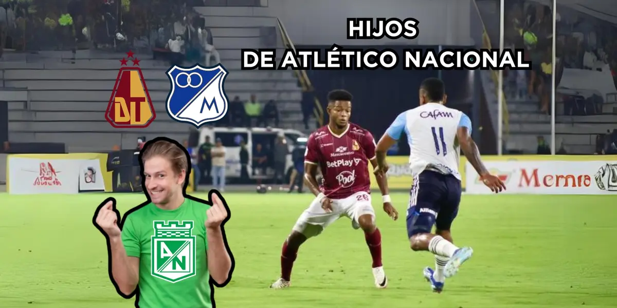 Deportes Tolima y Millonarios FC en una pelea directa, ríen los hinchas de Atlético Nacional.