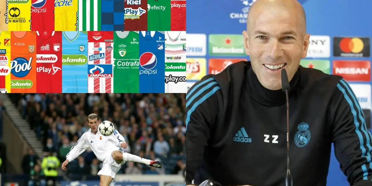 El ídolo de Zinedine Zidane tiene en su museo personal la camiseta de un equipo de Colombia.