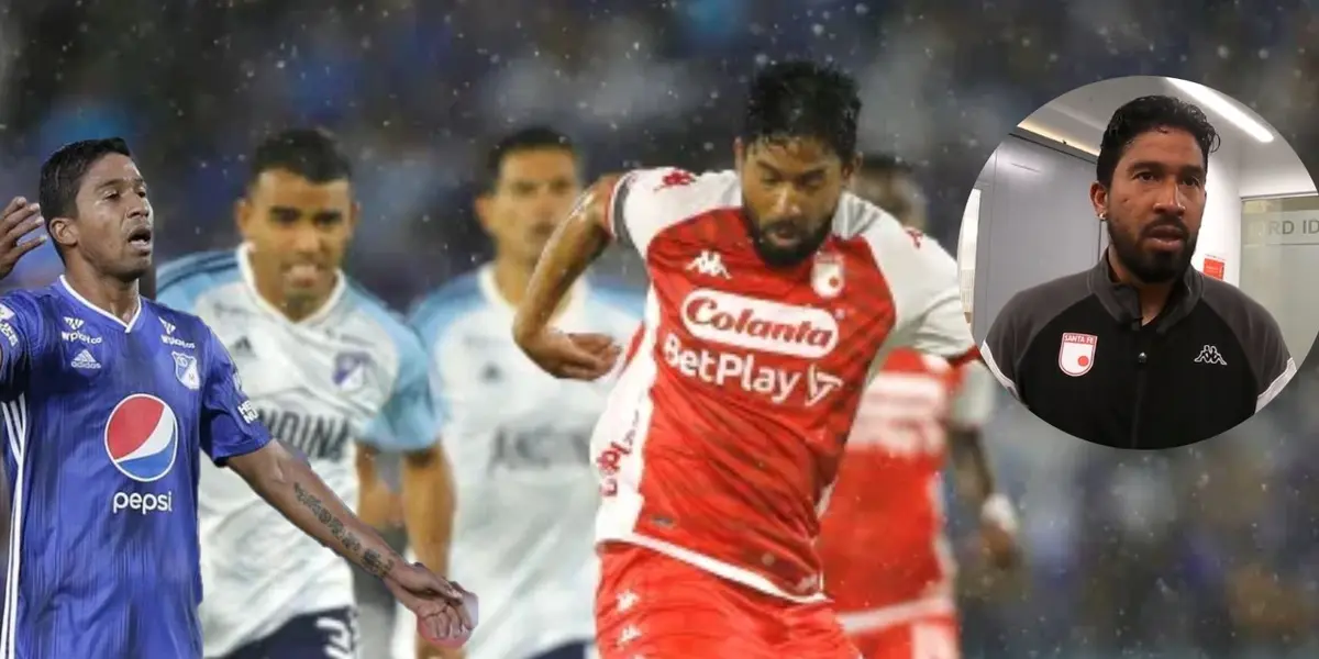 El jugador anotó en la goleada 4-2 de Santa Fe ante Millonarios en el Campin 