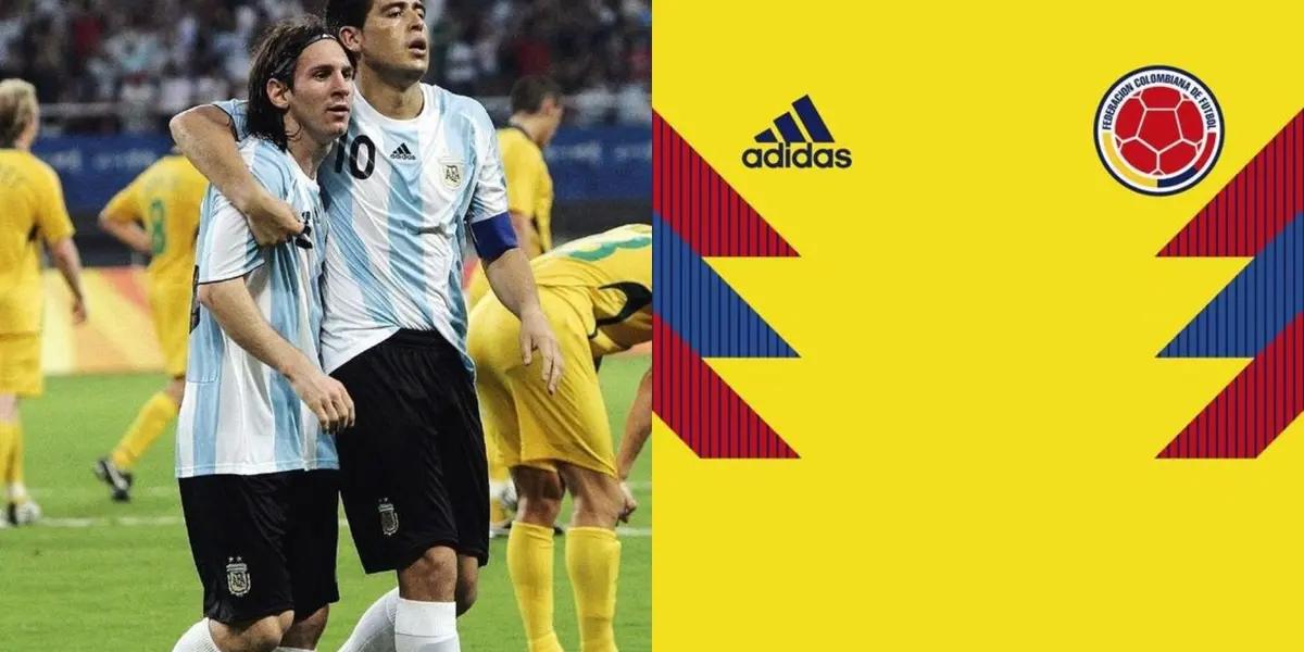 El jugador colombiano tuvo la dicha de intercambiar camiseta con el astro Juan Román Riquelme.