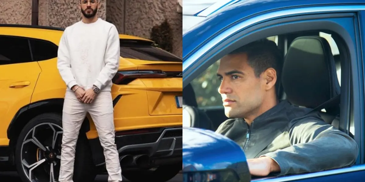 El jugador del Real Madrid presumió un lujoso auto en sus redes sociales, caso contrario a Radamel Falcao; quien ahora usa uno de menor costo en su vuelta a España. 