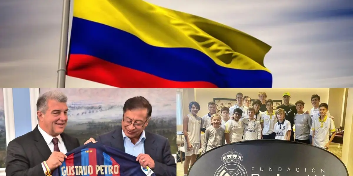 Gustavo Petro quiere hacer escuelas del FC Barcelona en Colombia y el Real Madrid tuvo hace poco unas actividades en nuestro país con unas figuras deportivas de peso internacional.