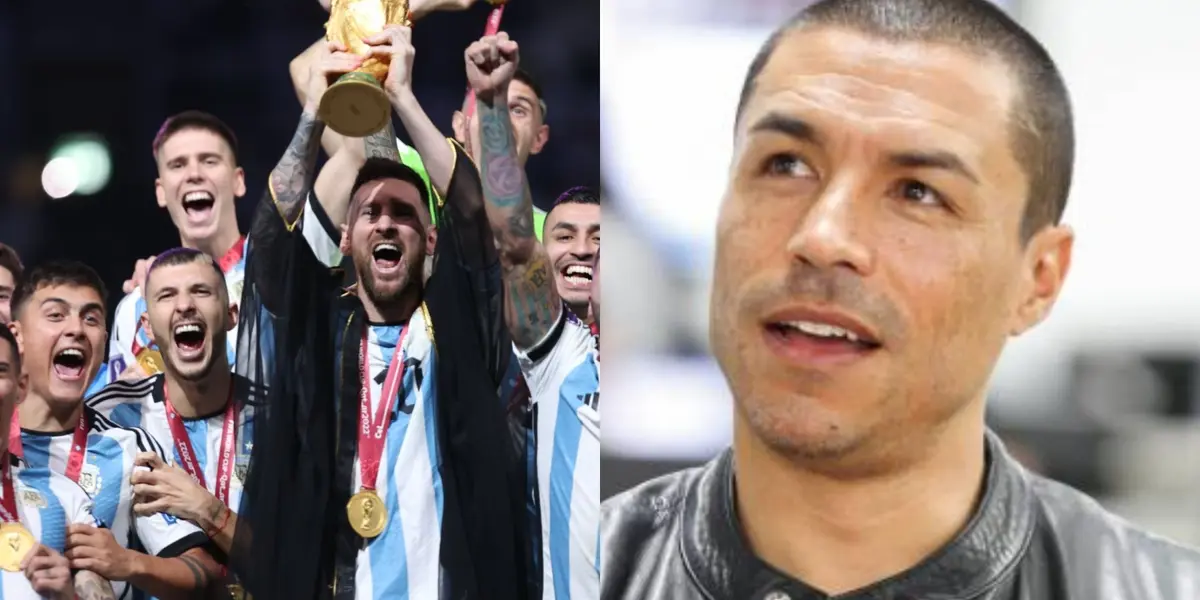 Iván Ramiro Córdoba tuvo un gesto con la Selección Argentina y Lionel Messi al verlos campeones del Mundial de Qatar 2022.
