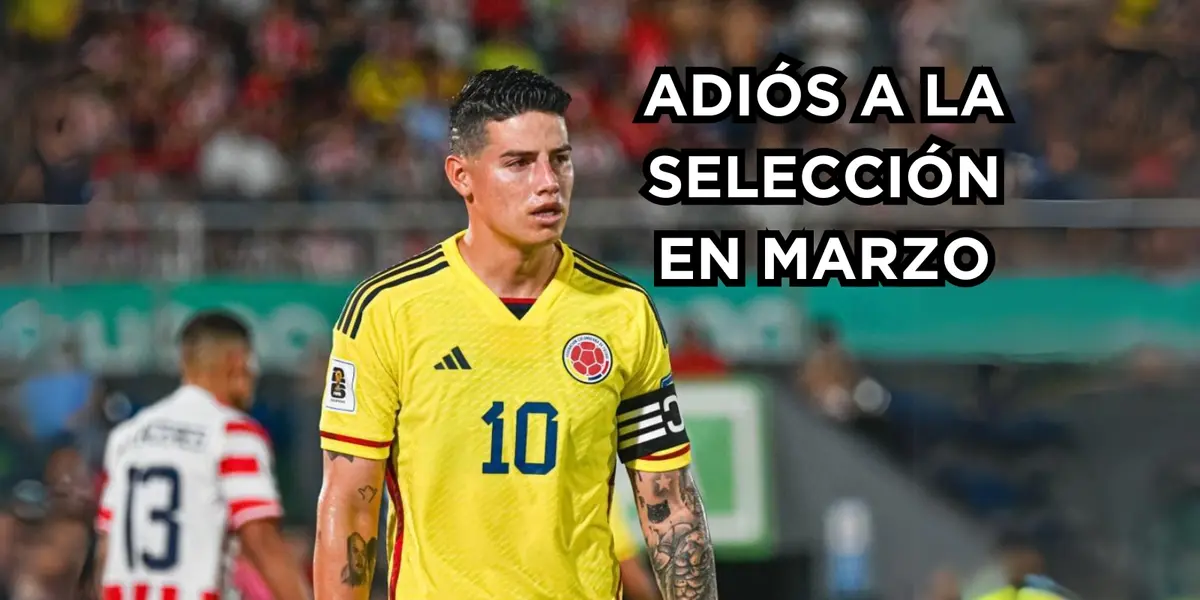 James podría estar ausente de la Selección Colombia en marzo. Foto de James tomada de Twitter @jamesdrodriguez. 