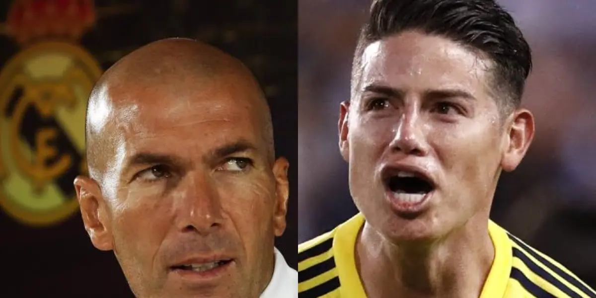 James Rodríguez en el Real Madrid tuvo amplias diferencias con Zinedine Zidane y eso desembocó en su salida de la Casa Blanca.