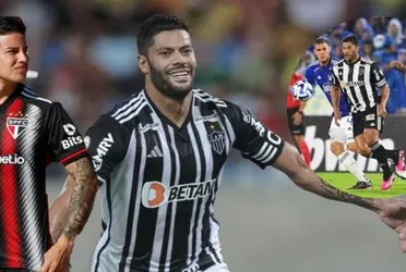 James Rodríguez tiembla porque su equipo perdió 2-0 ante Atlético Mineiro en Brasil