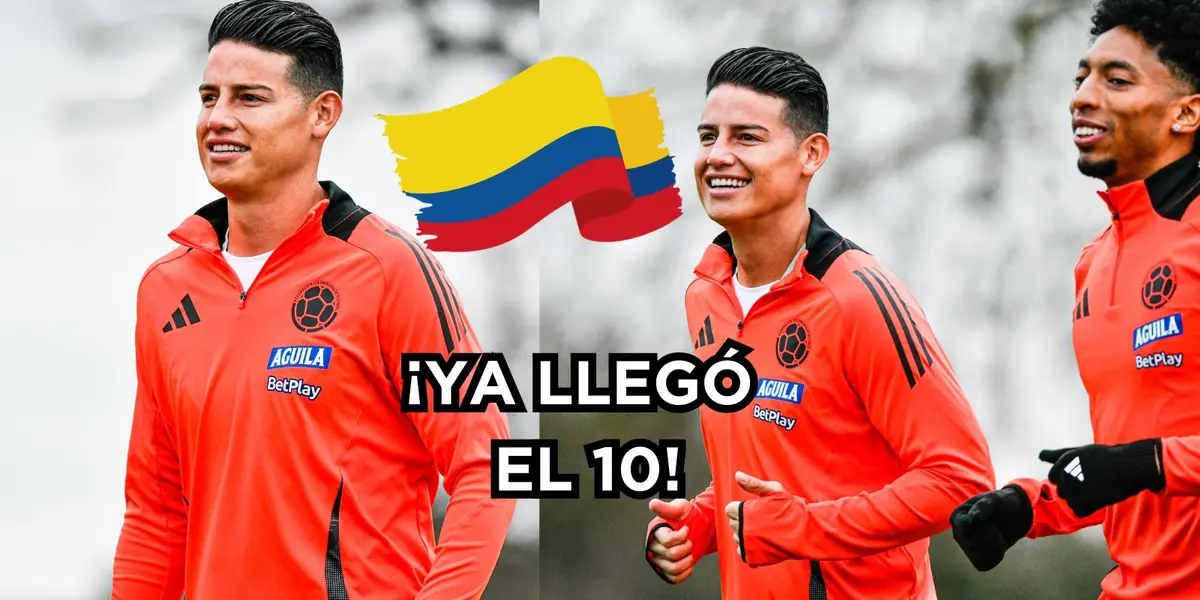 James ya está con la Selección Colombia. Foto tomada de Twitter @jamesdrodriguez. 
