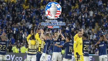 Jugadores de Millonarios FC tras ganarle al Deportivo Pereira