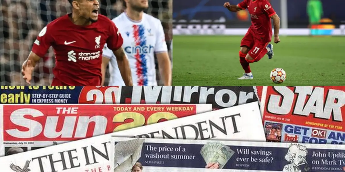La prensa en Inglaterra analizó el rendimiento de Luis Díaz y Mohamed Salah en lo que va de temporada.
