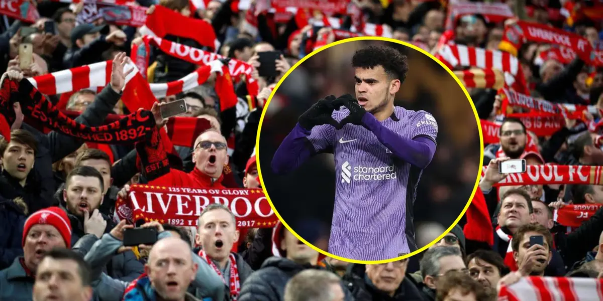 La reacción de los hinchas ingleses por gol de Luis Díaz en Liverpool vs Arsenal 