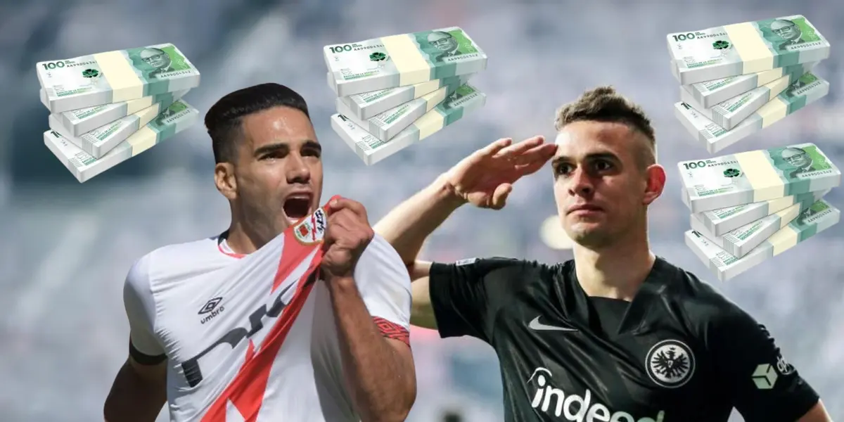 Los salarios de Radamel Falcao y Rafael Santos Borré no tendrían mucha diferencia.
