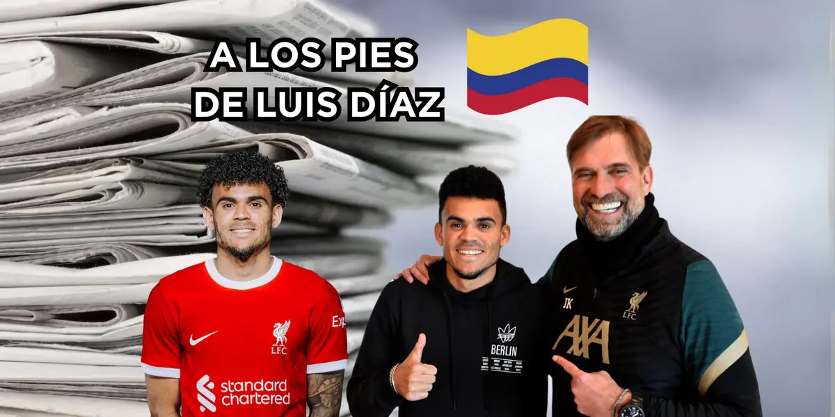 Luis Díaz es elogiado en la prensa de Colombia. Foto tomada de Caracol Radio, Liverpool FC y CBC. 