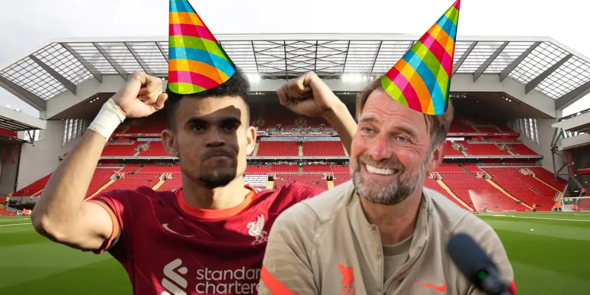 Luis Díaz y Jürgen Klopp.