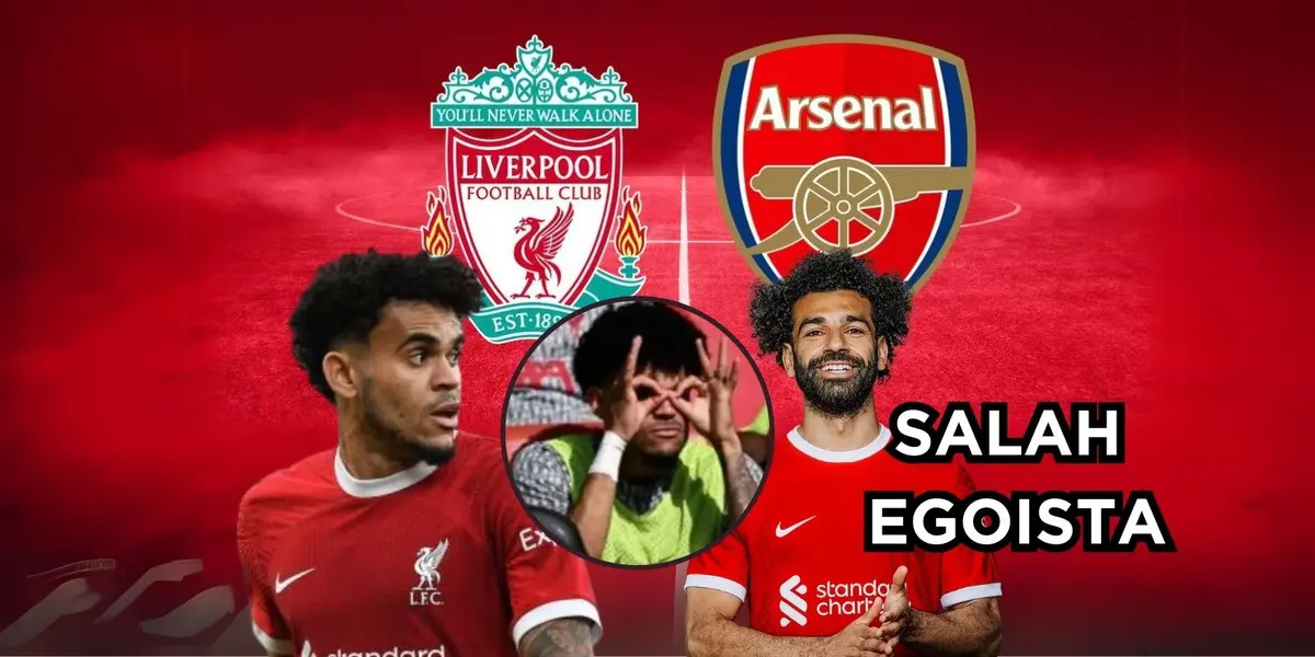 Mohamed Salah es muy egoísta en Liverpool y Luis Díaz reaccionó al ver que no le pasaba el balón en una acción clave.