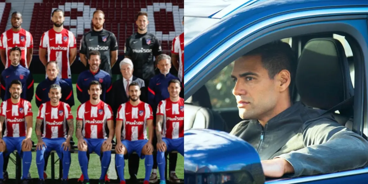 Radamel Falcao hoy en día maneja un auto “económico” en comparación a lo que presumen los jugadores de su ex equipo el Atlético de Madrid.