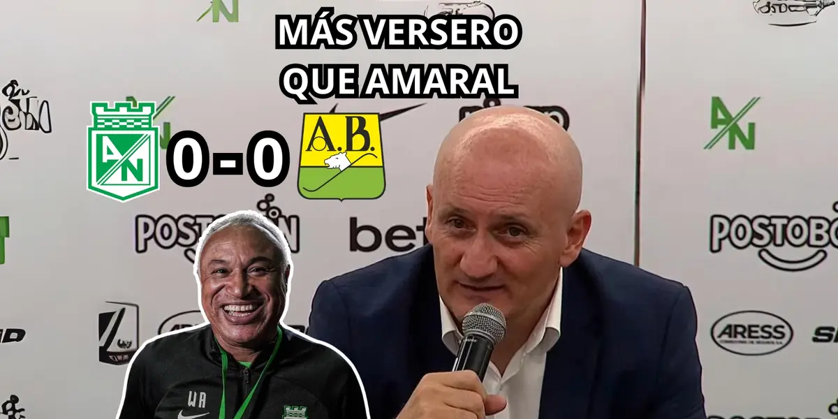   Repetto habló tras el empate contra el Bucaramanga. Foto captura de pantalla rueda de prensa DIMAYOR en YouTube.