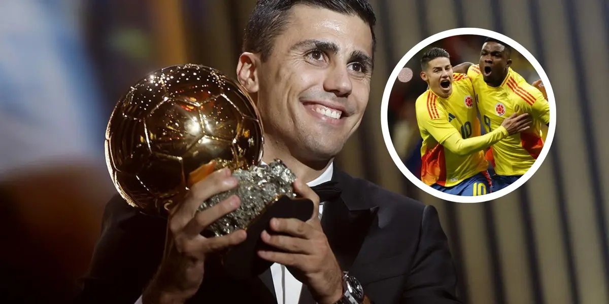 El único jugador colombiano que se alegró por Rodri tras ganarle el Balón de Oro a Vinicius
