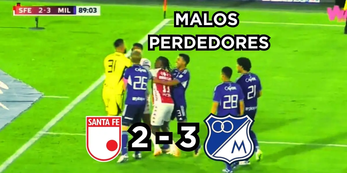 Santa Fe con una jugada ratonera contra Millonarios FC.