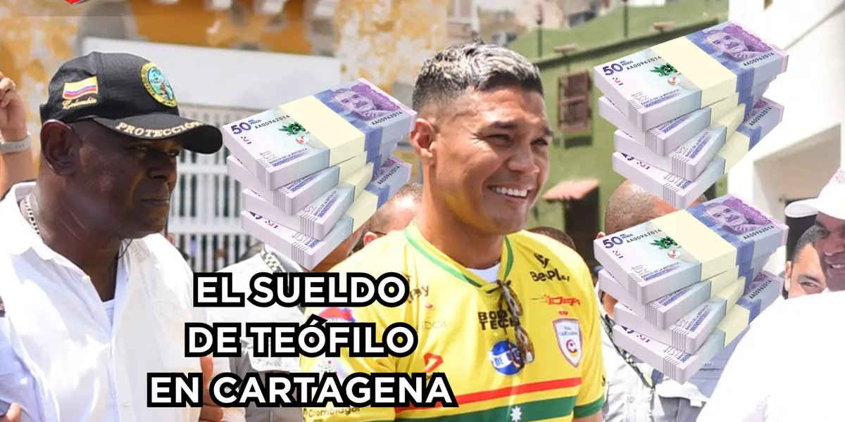 Se reveló cuánto ganaría Teófilo en el Real Cartagena. Foto de Teófilo tomada de Twitter @RealCartagena y pesos 123RF. 