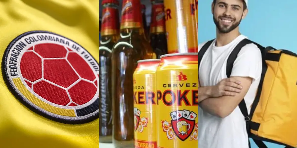 Un jugador que no ha podido ganarse un puesto en la Selección Colombia llamó la atención porque anuncia una aplicación que vende bebidas a domicilio.
