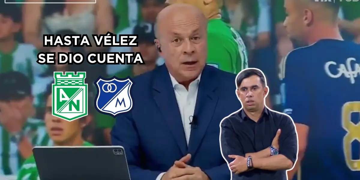Vélez comentó sobre algo sobre Nacional bajo la dirección de Bodmer. Foto captura de pantalla de Win Sports.