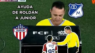 Wilmar Roldán criticado por una decisión en la final entre Millonarios y Junior FC