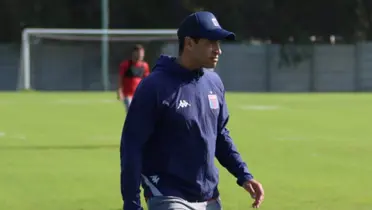 Sebastián Domínguez en un entrenamiento de Tigre