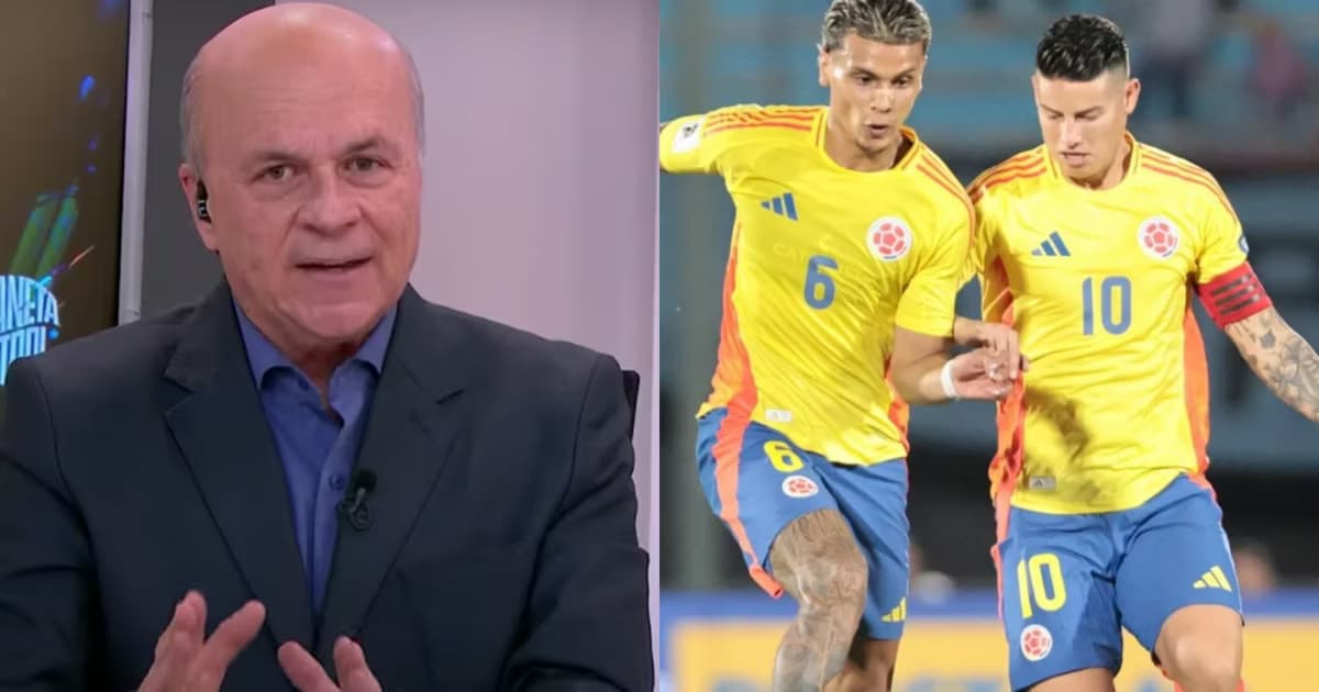 Carlos Antonio Vélez y Richard Ríos con James