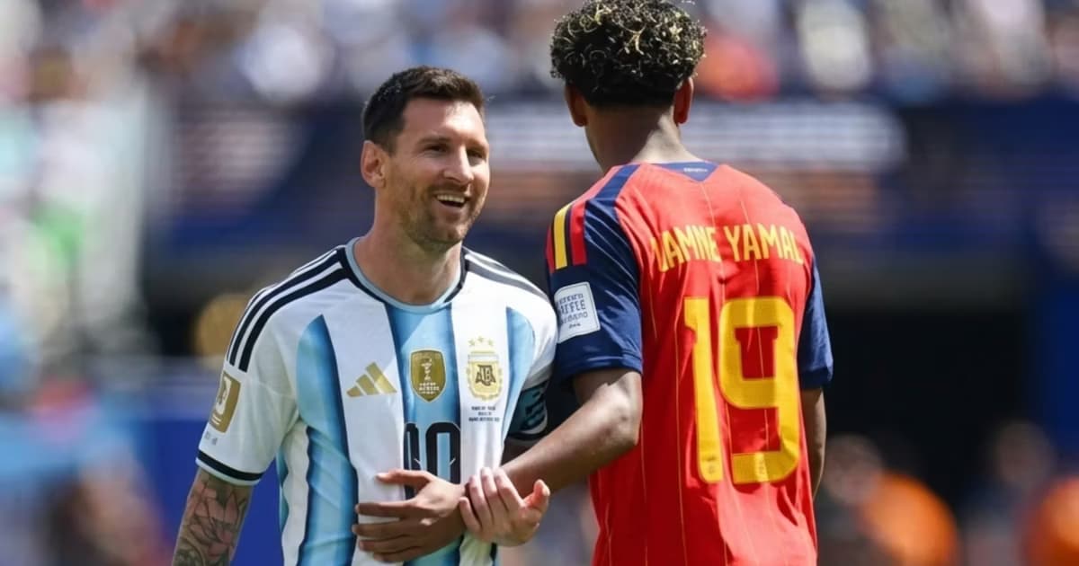 Lionel Messi y Lamine Yamal en la final del mundial