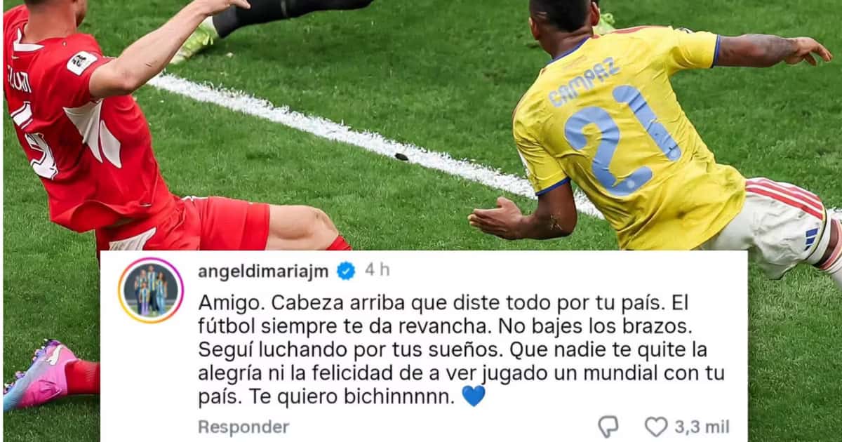 El mensaje de apoyo de Di Maria a Jaminton Capaz tras las amenazas “Vamo arriba mi negro te amo”