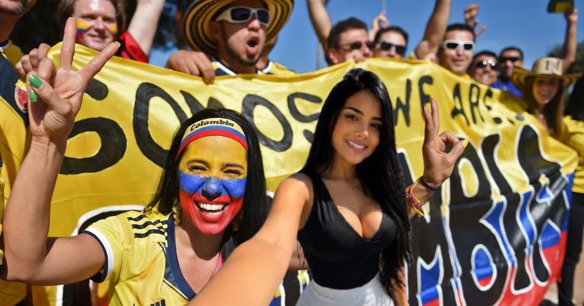 Los hinchas de la selección Colombia