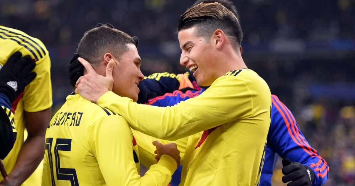 James Rodríguez y Juanfer Rodríguez en la Selección Colombiana