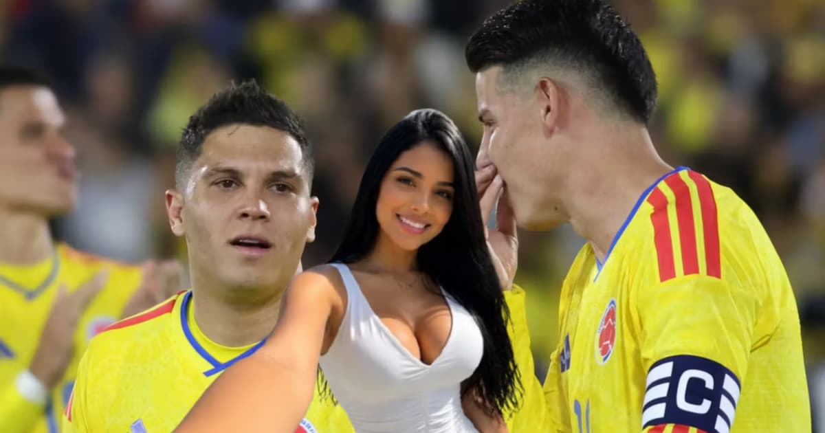 James Rodríguez y Juanfer Quintero con Colombia