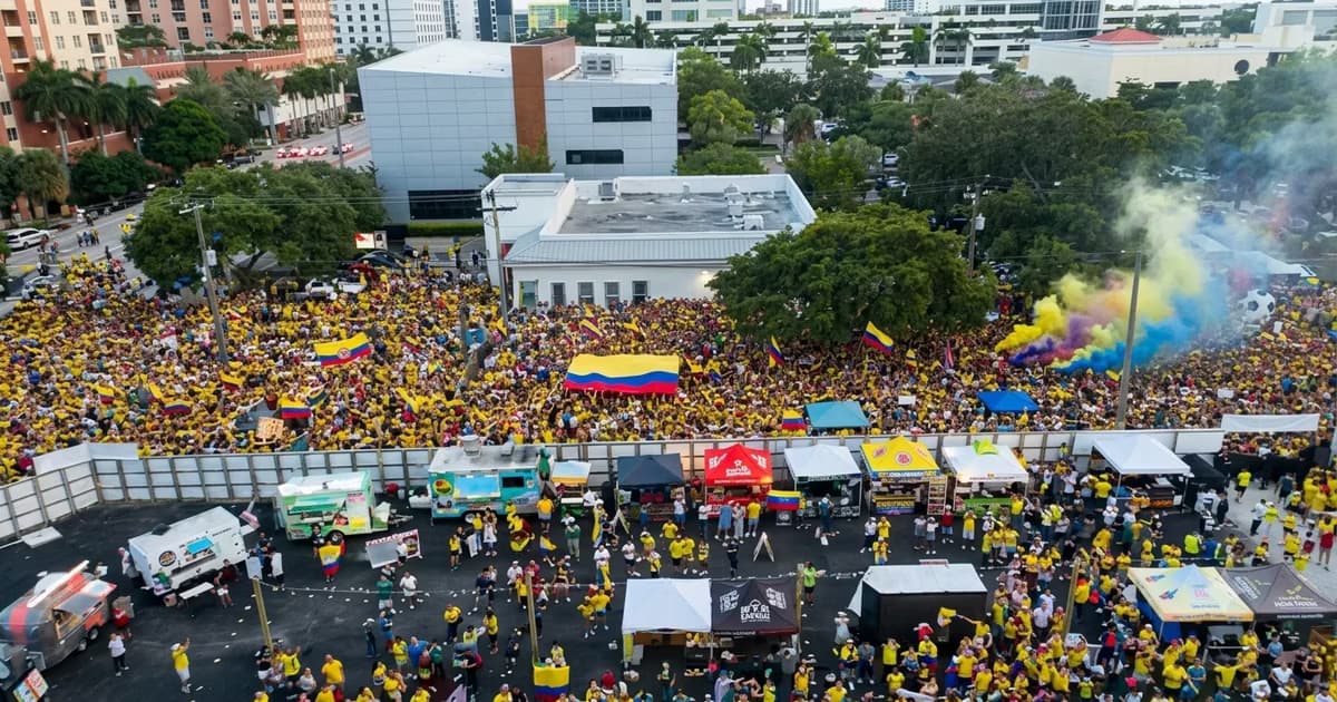 El impresionante Banderazo de Colombia en Miami