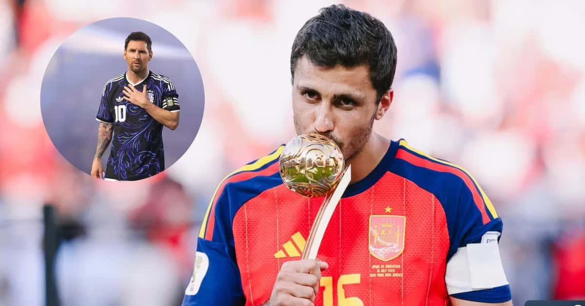 Rodri Hernández con el MVP del Mundial 2026