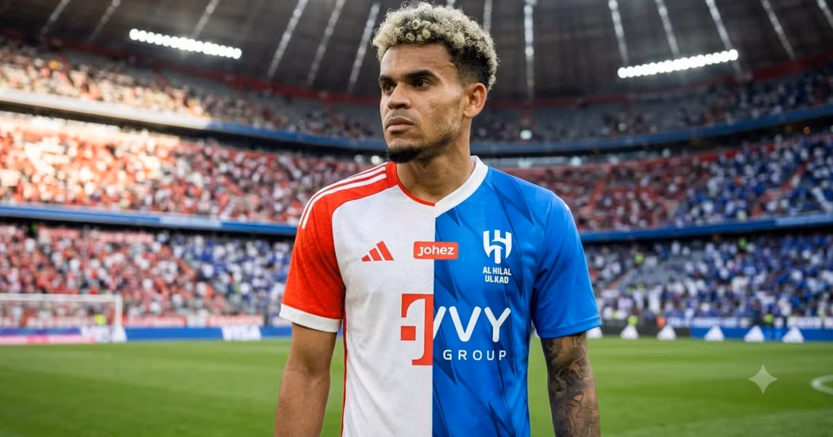 Luis Díaz con la camiseta del Bayern y del Al Hilal