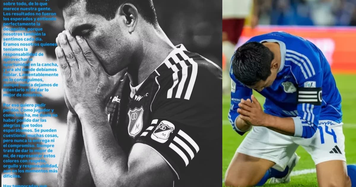 mackálister pide perdor por el mal semestre de Millonarios