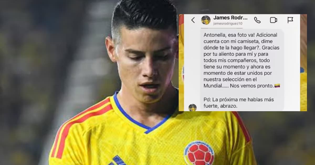 Así fue el mensaje de James ¡Vamos hablar de fútbol!